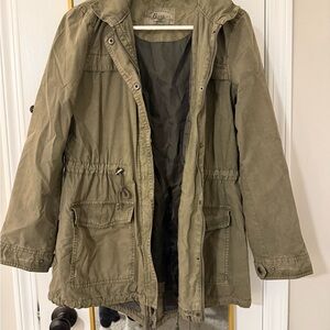 G H Bass Women's Utility Jacket in Olive Green